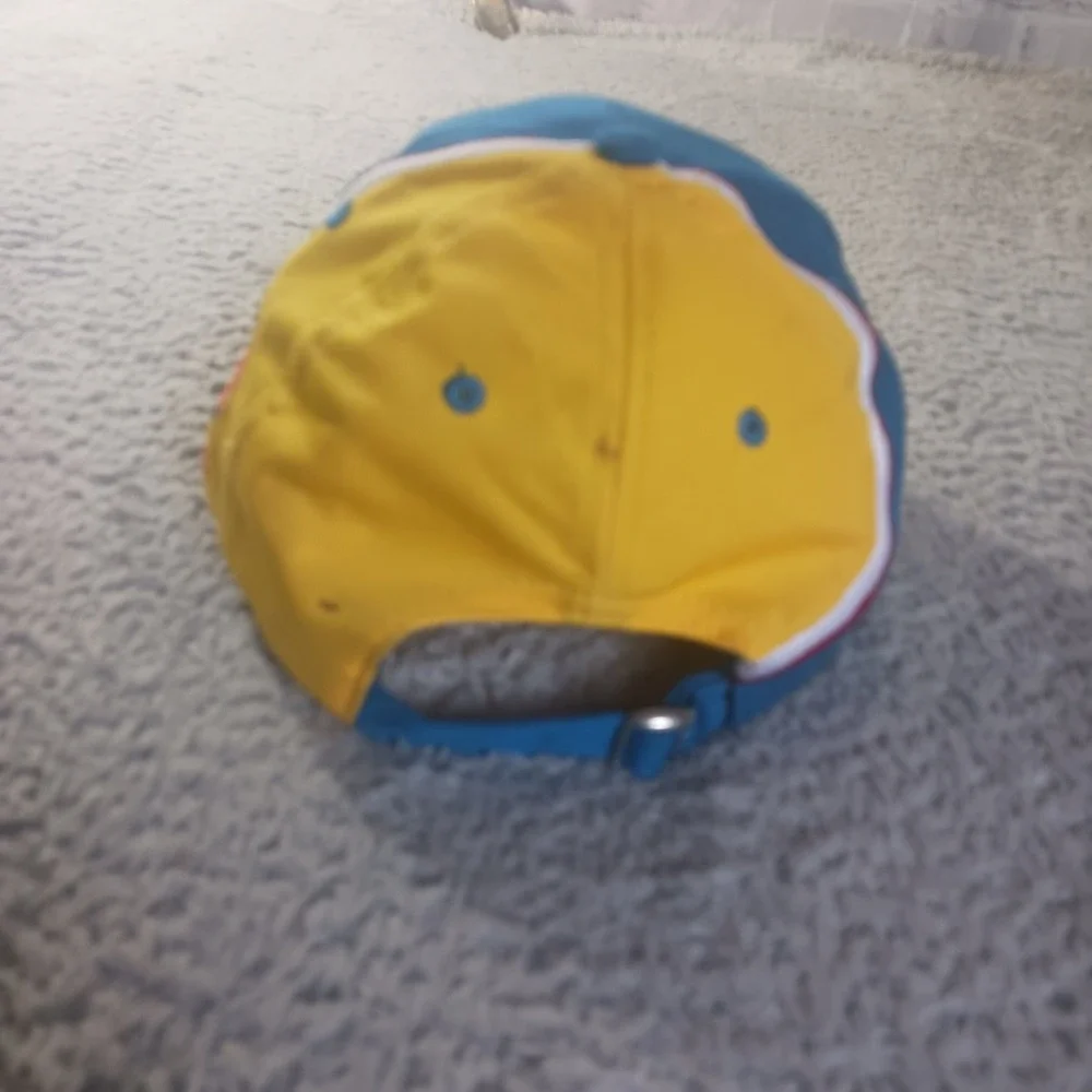 Shell Rotella T RCR Racing Hat Mens OSFM Blue Yellow Retro NASCAR Streetwear Cap